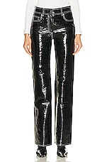 STAND STUDIO Sandy Patent Leather Pant in Black & White, view 1, click to view large image.