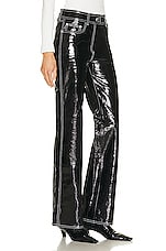 STAND STUDIO Sandy Patent Leather Pant in Black & White, view 2, click to view large image.
