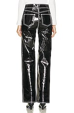 STAND STUDIO Sandy Patent Leather Pant in Black & White, view 3, click to view large image.