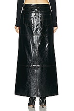 STAND STUDIO Francie Long Skirt in Black, view 3, click to view large image.