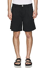 SIEDRES Melvin Pleated Short in Black, view 3, click to view large image.