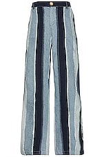 SIEDRES Straight Patchwork Jean in Multi, view 1, click to view large image.