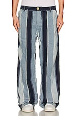 SIEDRES Straight Patchwork Jean in Multi, view 4, click to view large image.