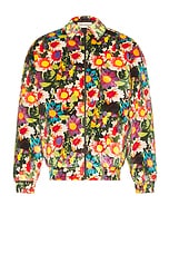 SIEDRES X Fwrd Quilted Floral Velvet Jacket in Multi, view 1, click to view large image.