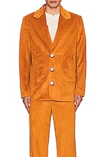 SIEDRES Corduroy Suit Jacket in Mustard, view 3, click to view large image.