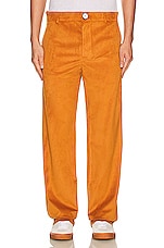 SIEDRES Corduroy Pants in Mustard, view 3, click to view large image.