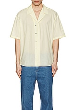 SIEDRES Colton Resort Collar Short Sleeve Shirt in Yellow, view 3, click to view large image.