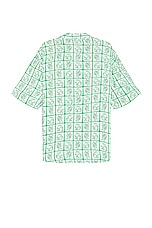 SIEDRES Colton Resort Collar Short Sleeve Shirt in Green, view 2, click to view large image.