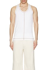 SIEDRES Karl Tank Top in White, view 4, click to view large image.
