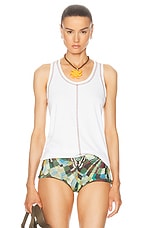 SIEDRES Karl Tank Top in White, view 1, click to view large image.