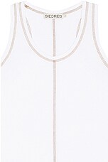 SIEDRES Karl Tank Top in White, view 3, click to view large image.