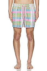 SIEDRES Ray Drawstring Swim Short in Multi, view 4, click to view large image.