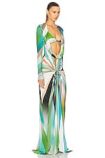 SIEDRES Linny Sun Ray Printed Cowl Neck Maxi Dress in Multi, view 2, click to view large image.
