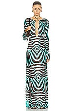 SIEDRES Magy Long Sleeve Maxi Dress in Multi, view 1, click to view large image.