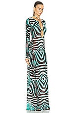 SIEDRES Magy Long Sleeve Maxi Dress in Multi, view 3, click to view large image.