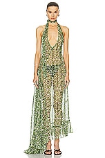 SIEDRES Arin Halter Neck Maxi Dress in Multi, view 1, click to view large image.