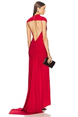 SIEDRES Flek Long Dress in Red, view 1, click to view large image.