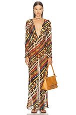 SIEDRES Magy Long Dress in Multi, view 4, click to view large image.