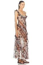 SIEDRES For FWRD Halter Neck Long Dress in Multi, view 2, click to view large image.