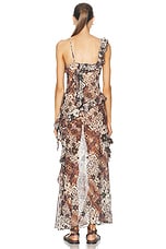 SIEDRES For FWRD Halter Neck Long Dress in Multi, view 4, click to view large image.