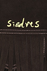 SIEDRES For FWRD Suede Fringe Jacket in Dark Brown, view 7, click to view large image.