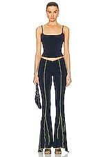 SIEDRES Luse Flared Pant in Navy, view 4, click to view large image.