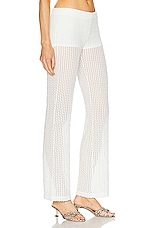 SIEDRES Sely Textured Low Rise Pant in White, view 2, click to view large image.