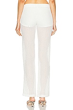 SIEDRES Sely Textured Low Rise Pant in White, view 3, click to view large image.