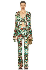 SIEDRES Mult Front Slit Pant in Multi, view 4, click to view large image.