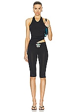 SIEDRES Tali Cropped Leggings in Black, view 4, click to view large image.