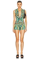 SIEDRES Ginni Kaleidoscope Printed Mini Jumpsuit in Multi, view 1, click to view large image.
