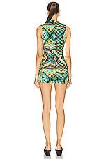 SIEDRES Ginni Kaleidoscope Printed Mini Jumpsuit in Multi, view 3, click to view large image.