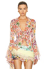 SIEDRES Zee Long Sleeve Top in Multi, view 1, click to view large image.
