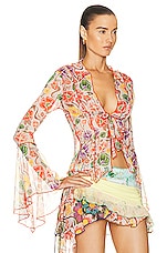 SIEDRES Zee Long Sleeve Top in Multi, view 2, click to view large image.