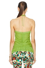 SIEDRES Niss Halterneck Top in Green, view 3, click to view large image.
