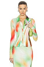 SIEDRES Tina Button Up Top in Multi, view 1, click to view large image.