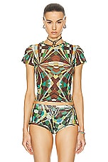SIEDRES Tiso Short Sleeve Top in Multi, view 1, click to view large image.