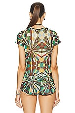 SIEDRES Tiso Short Sleeve Top in Multi, view 3, click to view large image.