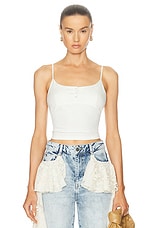 SIEDRES Duby Tank Top in White, view 1, click to view large image.