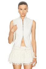 SIEDRES Yull Sleeveless Top in White, view 1, click to view large image.