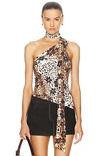 SIEDRES For FWRD One Shoulder Tank Top in Multi, view 1, click to view large image.