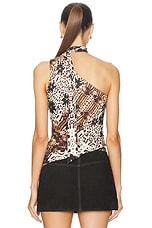 SIEDRES For FWRD One Shoulder Tank Top in Multi, view 4, click to view large image.