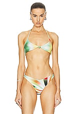 SIEDRES Liya Triangle Bikini Top in Multi, view 1, click to view large image.