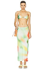 SIEDRES Liya Triangle Bikini Top in Multi, view 4, click to view large image.