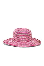 SENSI STUDIO Moldeable Crochet Hat in Fuchsia & Silver, view 1, click to view large image.