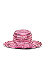SENSI STUDIO Moldeable Crochet Hat in Fuchsia & Silver, view 2, click to view large image.
