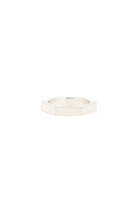 Serge de Nimes Hex Ring in Silver, view 2, click to view large image.