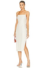 St. Agni Link Detail Dress in Cool White, view 1, click to view large image.