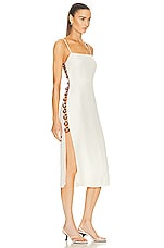 St. Agni Link Detail Dress in Cool White, view 3, click to view large image.
