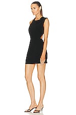 St. Agni Deconstructed Mini Dress in Black, view 4, click to view large image.